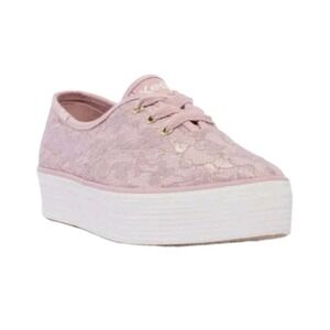 NEW! Keds Women's Point Lace Celebrations Platform Lace-up Pink Sneakers Sz 9.5
